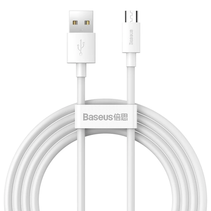کابل تبدیل USB به MicroUSB بیسوس مدل TZCAMZJ-02 طول 1.5 متر بسته 2 عددی