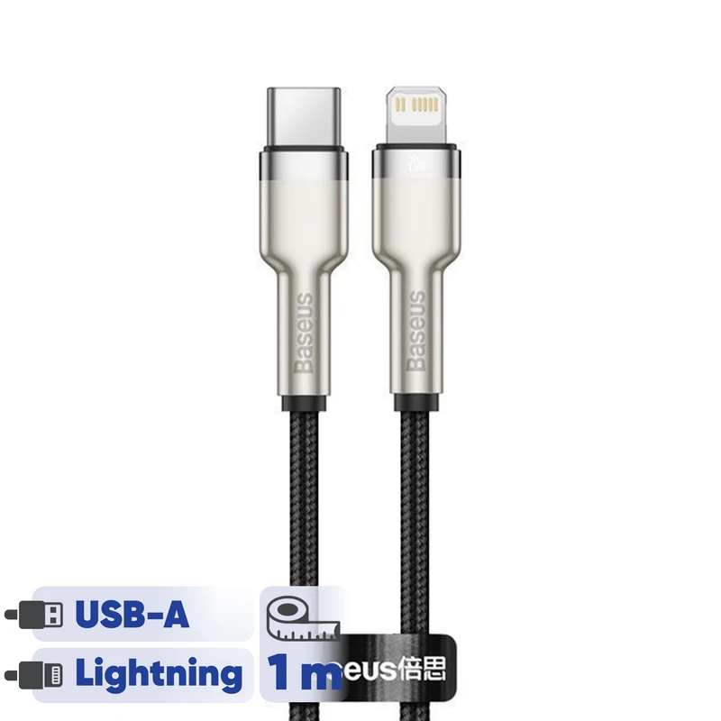 کابل تبدیل USB-C به لایتنینگ بیسوس مدل CATLJK-A01