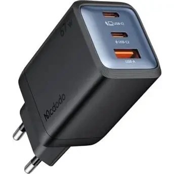 شارژر دیواری توان 67 وات 3 پورت مک دودو مدل CH-0970